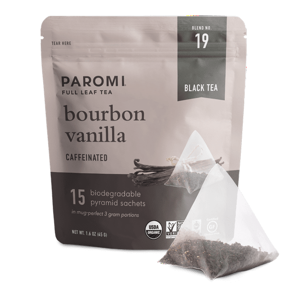 Paromi Bourbon Vanilla Organic Black Tea - 15 CT POUCH