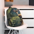 thumbnail image 3 of Disketp Peaceful Deer Lily Pond Mochila Escolar de 15 Pulgadas, Mochila Ligera para Estudiantes, Viajes y Trabajo, Cómoda y Resistente para el Uso Diario, 3 of 6