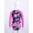 thumbnail image 3 of MSemis Girls Mermaid Swimsuit 2-Pieces Rash Guard Sets Bathing Suit, Size 3T-16 Coral Navy 4, 3 of 6