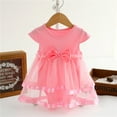 thumbnail image 2 of ZHUASHUM girls Dresses Party Baby Birthday Girls Bow Romper Jumpsuit Dress Tutu Skirt easter clothes Pink,Size:6-9 Months, 2 of 4