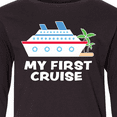 thumbnail image 4 of Inktastic My First Cruise with Cruise Ship and Palm Trees Long Sleeve Youth T-Shirt, 4 of 5