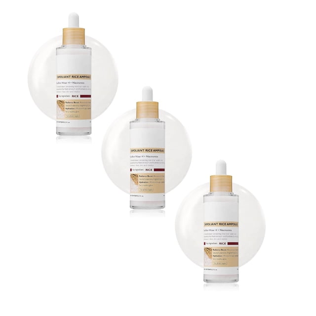 3PCS Dr.Melaxin Rice Exfoliating Softening Rice Extract Rice Facial Toner Strengthens Skin Barrier Hydrates Dryness Lightweight Moisturizer 80ml
