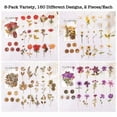 thumbnail image 4 of Pressed Flower Theme Stickers Set (320 Pieces) Dried Flowers Resin Decals Floral Botanical Journaling, 4 of 9