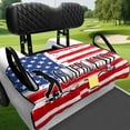 thumbnail image 4 of XYZCANDO American Flag Golf Golf Cart Seat Cover | 4 Storage Pockets, Non-slip Washable Universal Cover for 2-Seat Golf Carts, 4 of 9