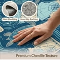 thumbnail image 6 of ODIKA 8'x10' Washable Area Rug Durable, Non-Slip Wave Repeat Ocean Compass Coral Border Vintage Turtle Nautical Map Playful for Living Room, Under Sectional, Family, 6 of 7
