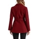 thumbnail image 3 of Abrigo de invierno de doble botonadura con solapa de muesca para mujer INSPIRE CHIC, de manga larga, XS, rojo oscuro, 3 of 6