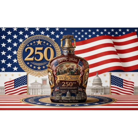 250th Anniversary Whiskey Bottle, We The People, Patriotic Decorative Perfect Father's Day Gifts 2026