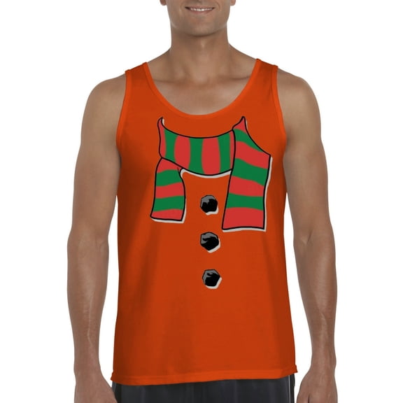 NIB - Men's Tank Top for Men - Christmas Snowman Scarf