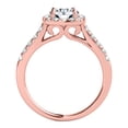 thumbnail image 2 of Mauli Jewels 1.53 Ct Halo Moissanite and Diamond Engagement Ring in 14K Gold, 4-Prong Setting, Perfect as Wedding or Promise Ring, 2 of 6