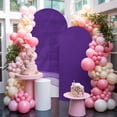 thumbnail image 6 of Arch Covers, Purple Waves Arch Covers Stretchy Backdrop 6.6'x3.3', Ombre Abstract Art Gradient Modern Spandex Fitted Round Top Chiara Arches Backdrop Cover for Wedding Party Birthday Banquet, 6 of 9