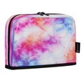 thumbnail image 2 of Standing Pencil Case with Base Large Capacity Stationery Pouch Pen Bag with Zipper for Women Men Pink and Blue Tie-dye Pattern, 2 of 7