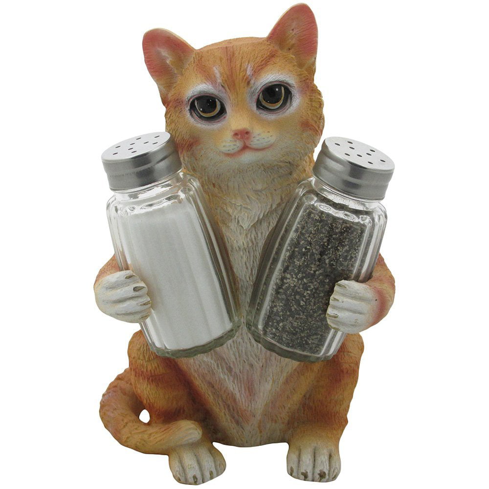 Sitting Brown Kitty Cat Feline Salt and Pepper Shakers Earthenware            30 
