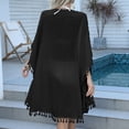 thumbnail image 4 of Beach Vacation Cover Up Border European And Clothing Hand Crocheted Floral Stitching Tassel Bikini Up Dress Sexy Bikini Cover Ups for Women Swimsuit Skirt Cover Ups for Women Boys Swim Cover up Sheer, 4 of 4