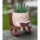 thumbnail image 1 of Mecedora Planter RZOIKZOI con forma de cara sonriente, 10 x 13 x 11 cm, 1 of 6