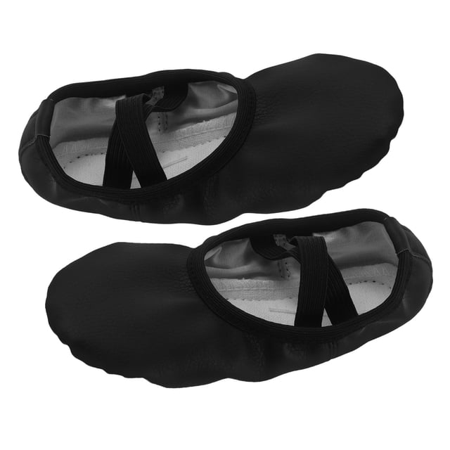 UPGRATOR 1Par Zapatillas De Ballet Para Mujer Con Suela Flexible Y Material PU Negro