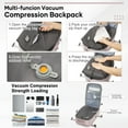 thumbnail image 3 of Vacuum Seal Compression Large Travel Backpack with Air Pump, Personal Item Airbag Carry on Backpacks Flight Approved, Airback Waterproof Work Compression Bags Travel Pump Business Laptop Suitcase, 3 of 10
