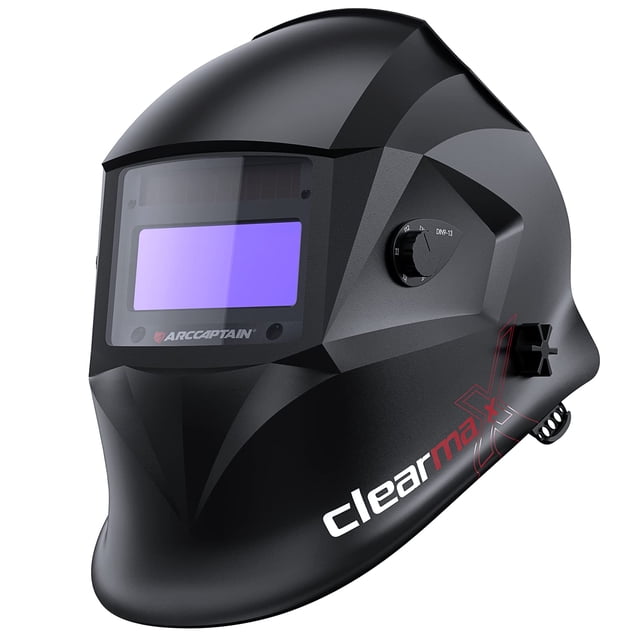 Casco de soldadura ARCCAPTAIN, pantalla de visualización grande, oscurecimiento automático