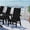 Black, variant on WestinTrends Ashore Outdoor Patio HDPE Plastic Modern Adirondack Dining Chair, Black