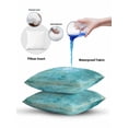 thumbnail image 6 of Outdoor Pillows Waterproof, Teal Throw Pillows with Inserts Included, Vintage Abstract Oil Painting Art Modern Indoor Outdoor Decorative Lumbar Pillow for Bed/Couch/Patio 12"x20", 1Pcs, 6 of 8