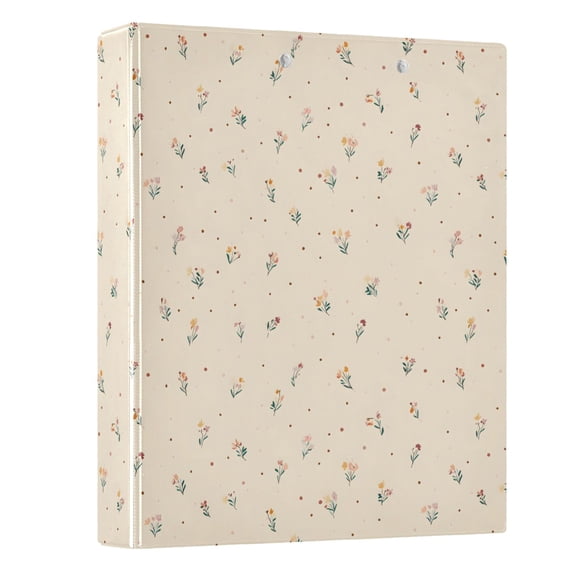 Three Ring Binder Cute Floral 1.5 Inch Round Binder D-Rings for Office Supplies and More