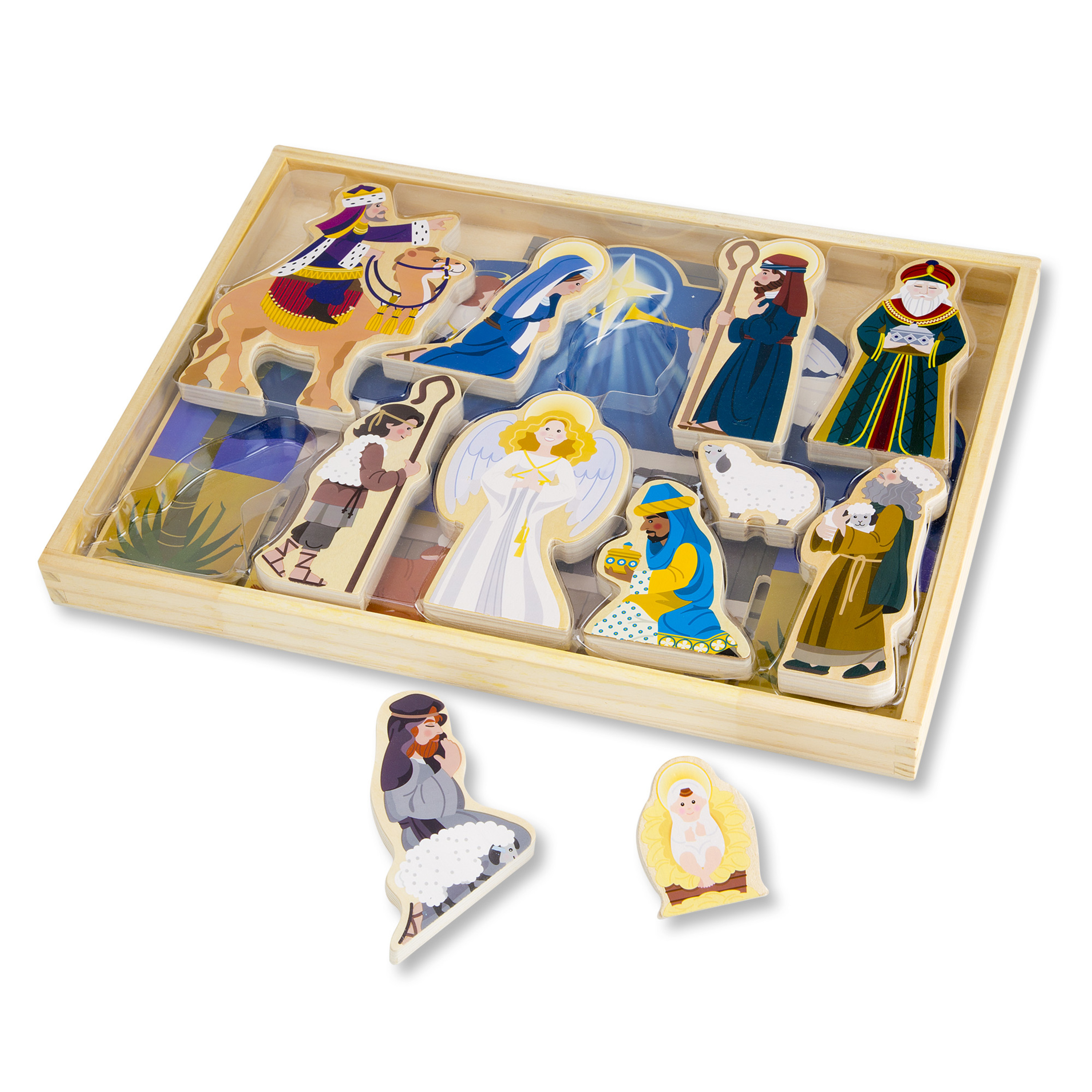 Melissa & Doug Wooden Nativity Set with Stable & 11 Figures photo 4