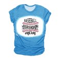 thumbnail image 1 of Mujeres Casual Béisbol Mamá Tie-dyed Impreso Manga corta Cuello redondo Pullover Blusa Camiseta Tops OAVQHLG3B Store lin121212, 1 of 5