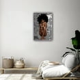 thumbnail image 4 of HZKAICUN Black Queen Poster Wall Art Black Girl Canvas Paintings Black Women Wall Decor African Women Portrait Meditation Vertical Painted Picture For Living Room Decorations Frameless, 4 of 7