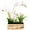 White, variant on Yesdico 20" Artificial Orchid Flower with Rustic Pot White & Purple