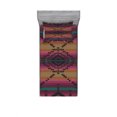 thumbnail image 2 of Ambesonne Ethnic Fitted Sheet & Pillow Sham Set, Colorful Stripes Triangles, Full, Multicolor, 2 of 3