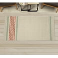 thumbnail image 1 of Abstract Decorative Rug, Simplistic Classic Greek Inspired Pattern in Monochrome Design, Quality Carpet for Bedroom Dorm and Living Room, 6 Sizes, Ivory Green and Dark Salmon, by Ambesonne, 1 of 1