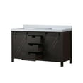 thumbnail image 4 of Lexora Home Marsyas 60" Quartz Top Double Vanity with Sinks in Brown, 4 of 8