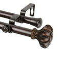 thumbnail image 1 of Rod Desyne Flair Double Window Curtain Rod Set, 48 to 84-Inch, Cocoa, 1 of 4