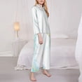 thumbnail image 3 of Balery Gold Lines Marble Watercolor Pattern Pajama Sets for Women Long Sleeve 2 Piece Sleepwear Loungewear Sets Soft PJ's with Pockets Long Sleeve Comfy Pj Sets-Small, 3 of 7