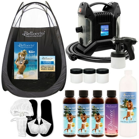 ULTRA PRO QC Sunless Airbrush SPRAY TANNING SYSTEM Simple Tan 12% Solution