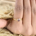 thumbnail image 3 of SHEKHAWATJEWELS 7X5 mm / 1 Ct Pear Shape Morganite Engagement Ring Solitaire Bezel Set Simple ring Peach Gemstone Ring For Women Valentine's Day Gift, 3 of 8