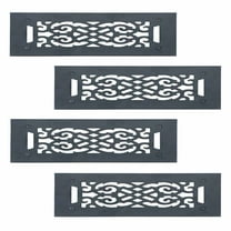 Black Heat Air Grille Registers Wall Mount Air Vent Pack of 4 Renovators Supply