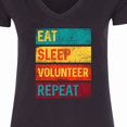 thumbnail image 4 of Inktastic Volunteering Eat Sleep Volunteer Repeat Women's V-Neck T-Shirt, 4 of 5