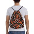 thumbnail image 2 of Drawstring Backpack - Lobster Squid Crab Splash Proof Small Drawstring Gym Bag for Women Men, Cinch Sports String Bag Backpack for Travel Swimming Beach, 2 of 8