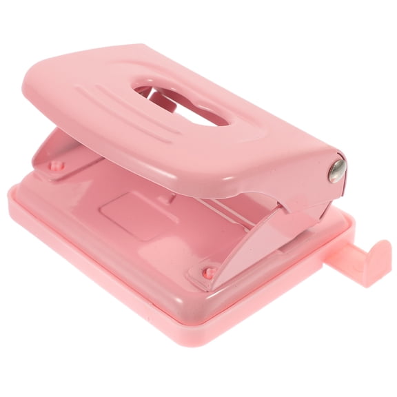 Hytrove hole puncher pink Light Pressure Operation Plastic Compact 1Pack for Students