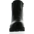 thumbnail image 3 of Refresh Club-01 Black Fashion Elastic Panel Slip On Chunky Heel Ankle Booties (Black, 7), 3 of 4