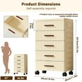 thumbnail image 2 of Historyli Plastic Drawer Storage, On Wheels, 5 Tiers, Multifunctional, Primary Color, 2 of 8