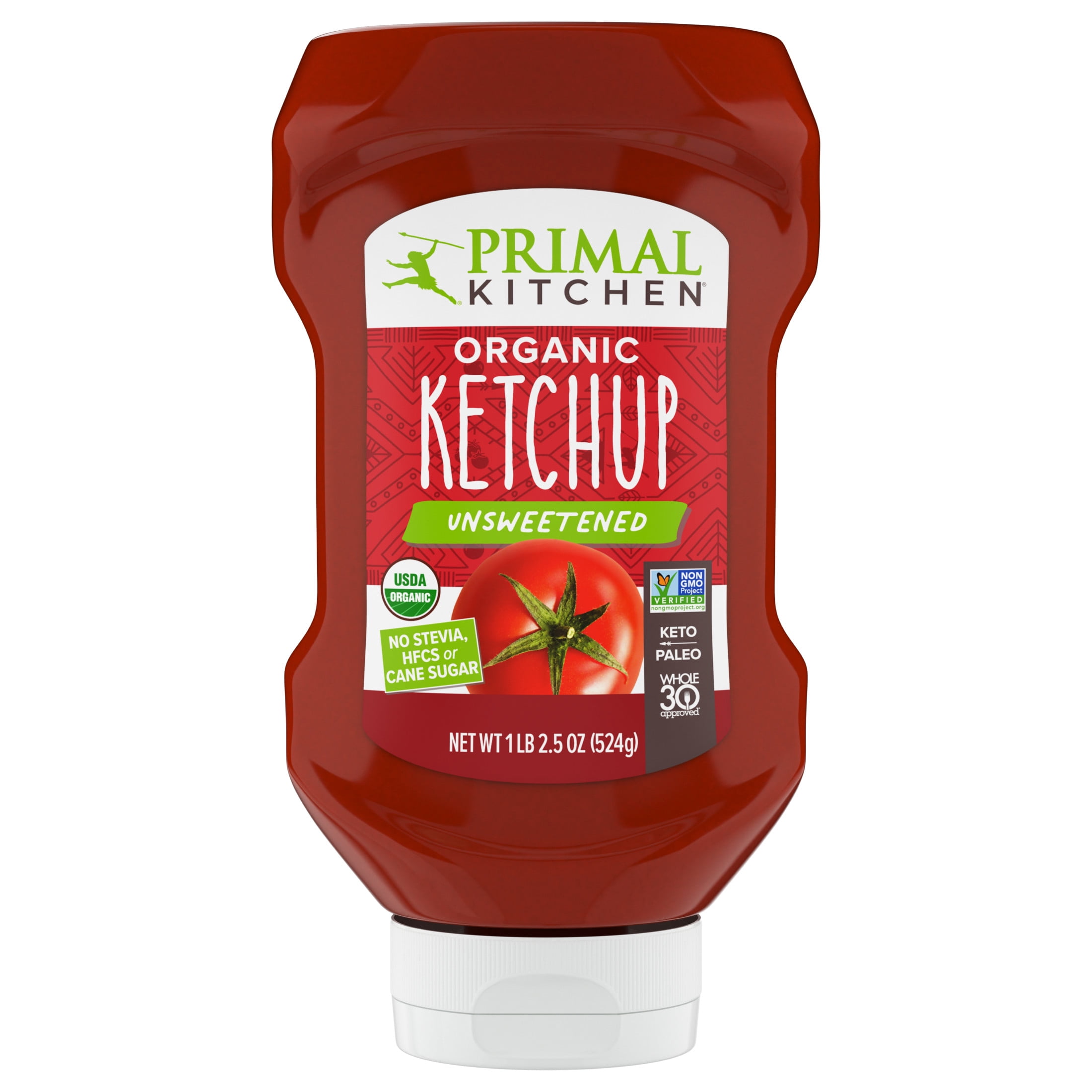 (6 pack) Primal Kitchen Organic Unsweetened Squeeze Ketchup 1 lb 2.5 oz