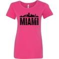 thumbnail image 3 of Inktastic Miami Skyline Grunge Women's T-Shirt, 3 of 5