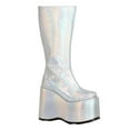 thumbnail image 1 of Womens Silver Holographic Galactic Boots, 1 of 1