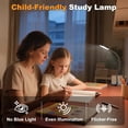 thumbnail image 2 of Gaormii 61 LEDs Eye Caring Clamp Desk Lamp for Home, Office, Rechargeable Reading Light with 3 Color&10 Brightness, Portable and Flexible, Clip on Light for Bed Desk, bedside(Black), 2 of 7
