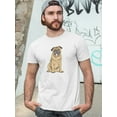 thumbnail image 2 of Brown Fur Pug T-Shirt Men -Image by Shutterstock, Male 4X-Large, 2 of 4