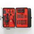 thumbnail image 5 of Xukmct 18 Pcs Professional Manicure Kit Nail Clippers Set Stainless Steel Pedicure Tools Nail Kit Men Grooming Tool, Red, 5 of 7
