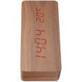 thumbnail image 3 of Reloj despertador digital USB de grano de madera inteligente para decoración de cabecera y oficina, 3 of 10