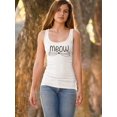 thumbnail image 2 of Meow Text Tank Women -Image by Shutterstock, Female XX-Large, 2 of 4