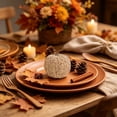thumbnail image 4 of 1Pc Pumpkin Fall Decor, Woven Wicker Pumpkins for Home, Farmhouse Style, Autumn Thanksgiving Decorations, Fall Centerpieces for Table Porch Mantel Indoor - 4.7'', 4 of 6